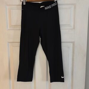 Nike Pro Black Bike Shorts with White Accents